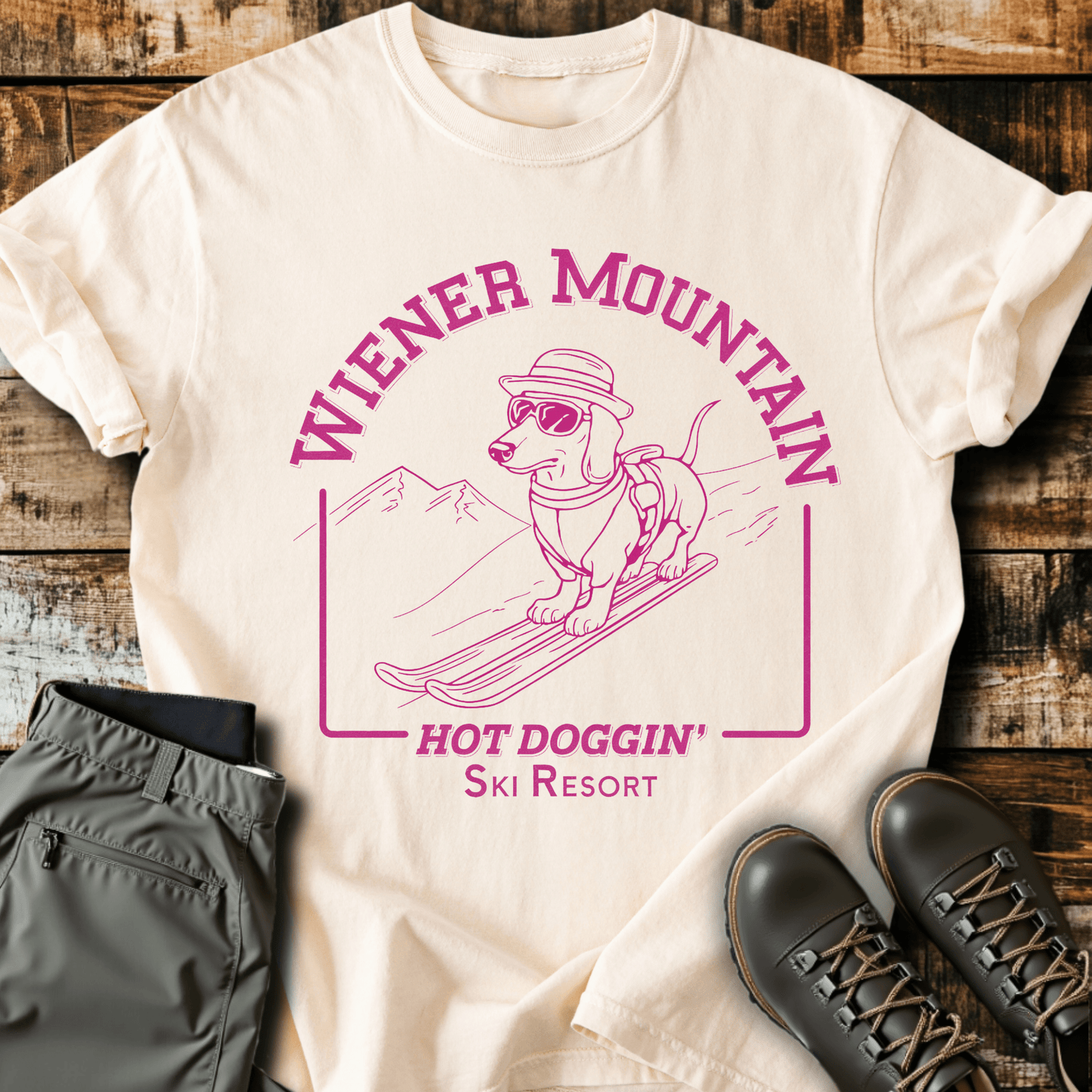 Wiener Dog Mountain T-shirt