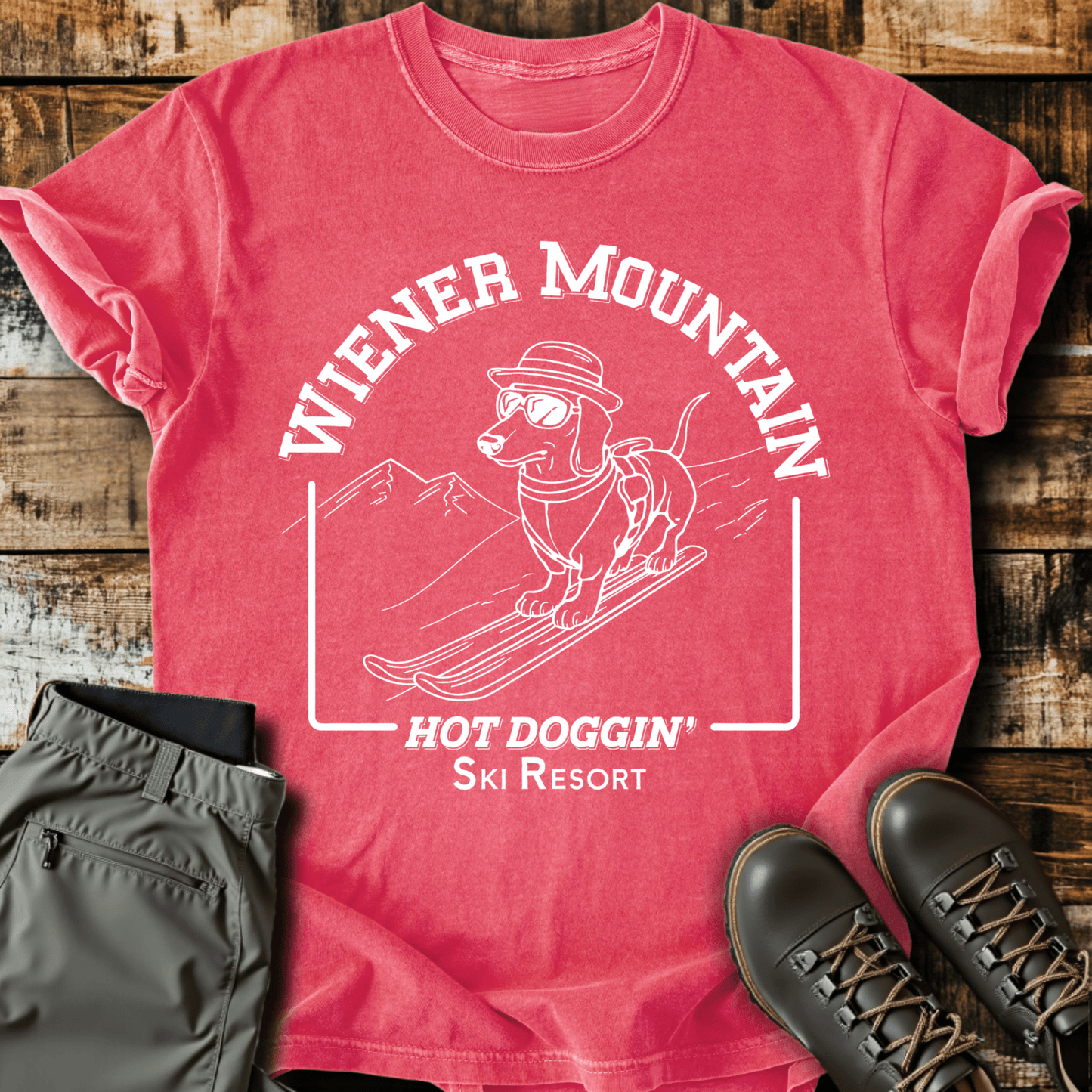 Wiener Dog Mountain T-shirt