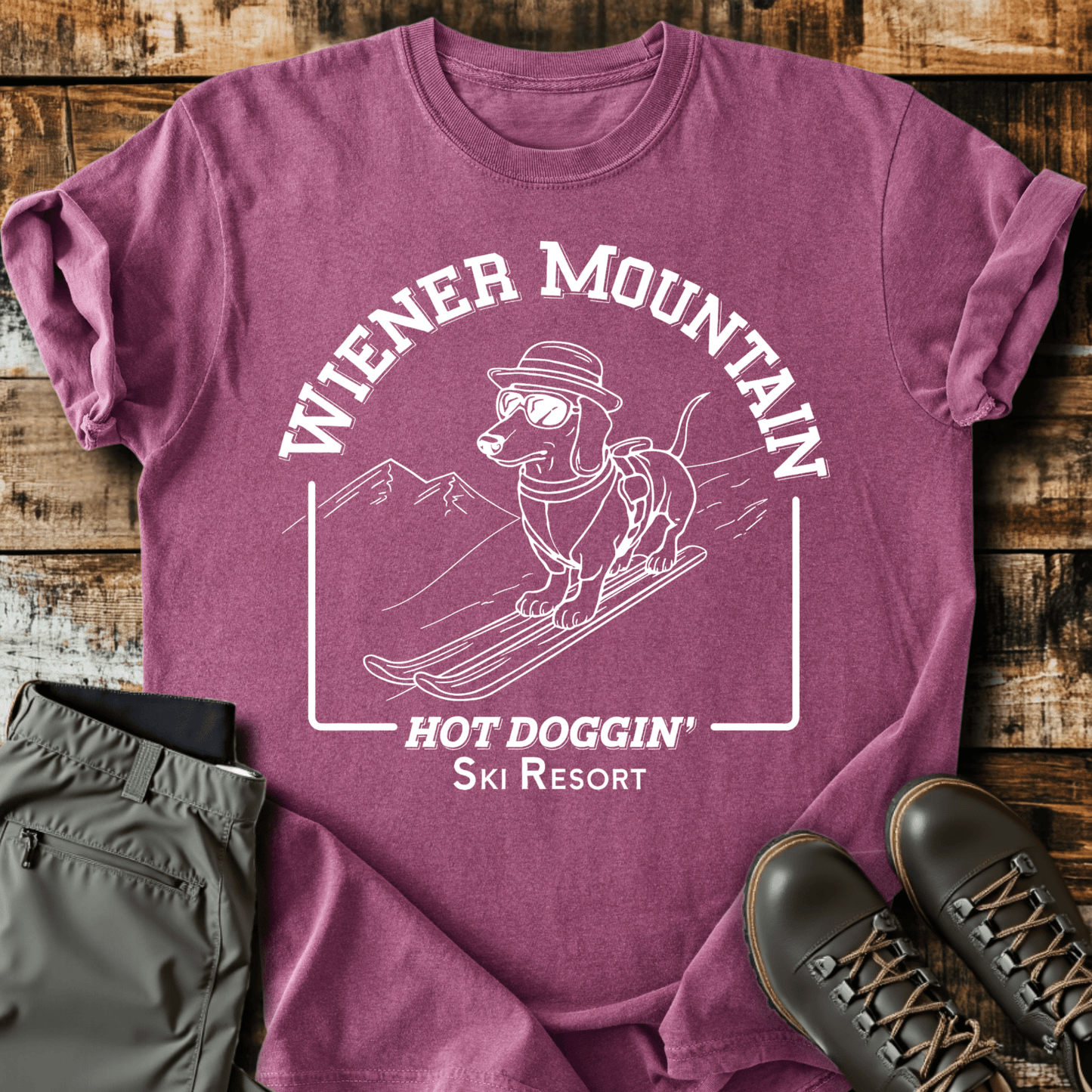 Wiener Dog Mountain T-shirt