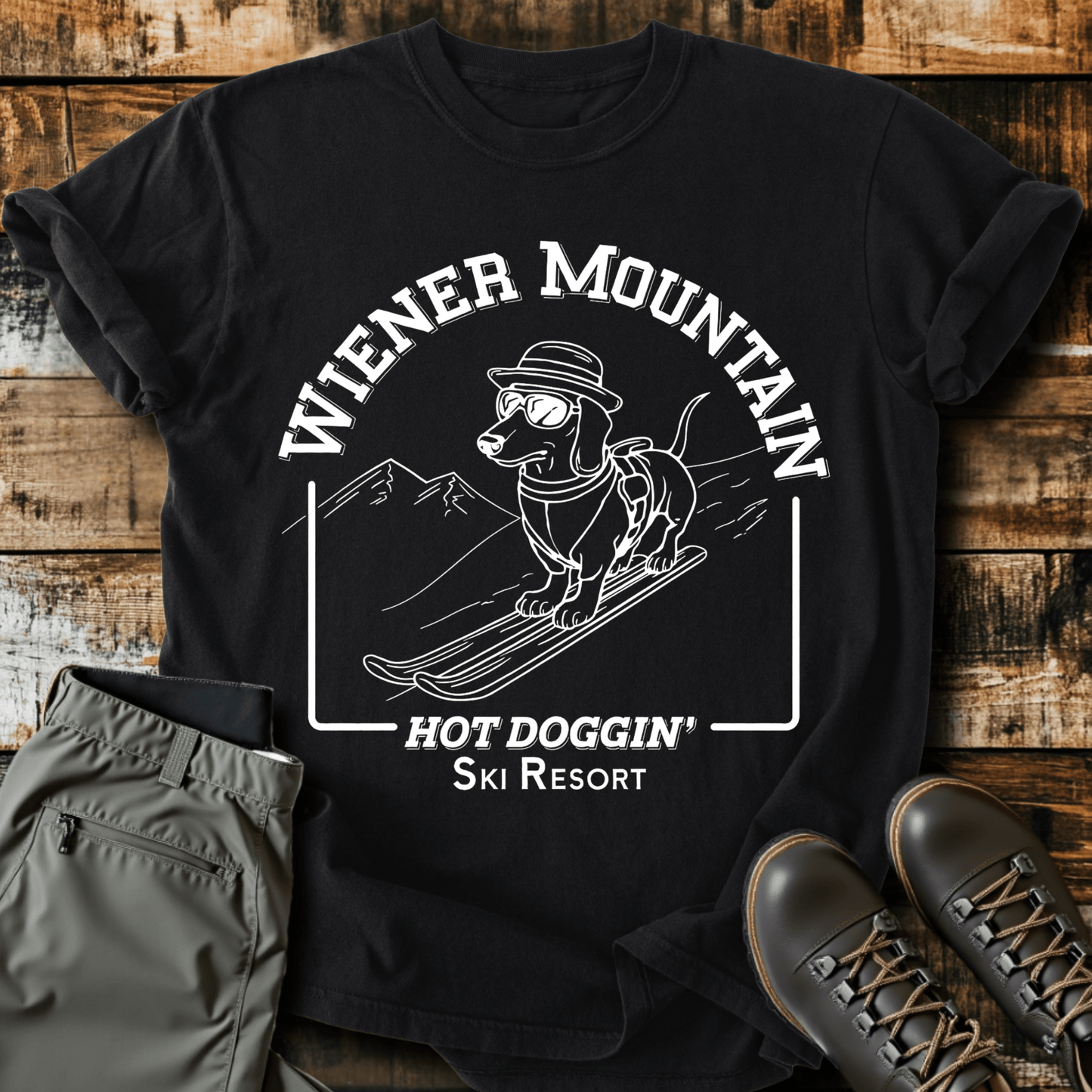 Wiener Dog Mountain T-shirt