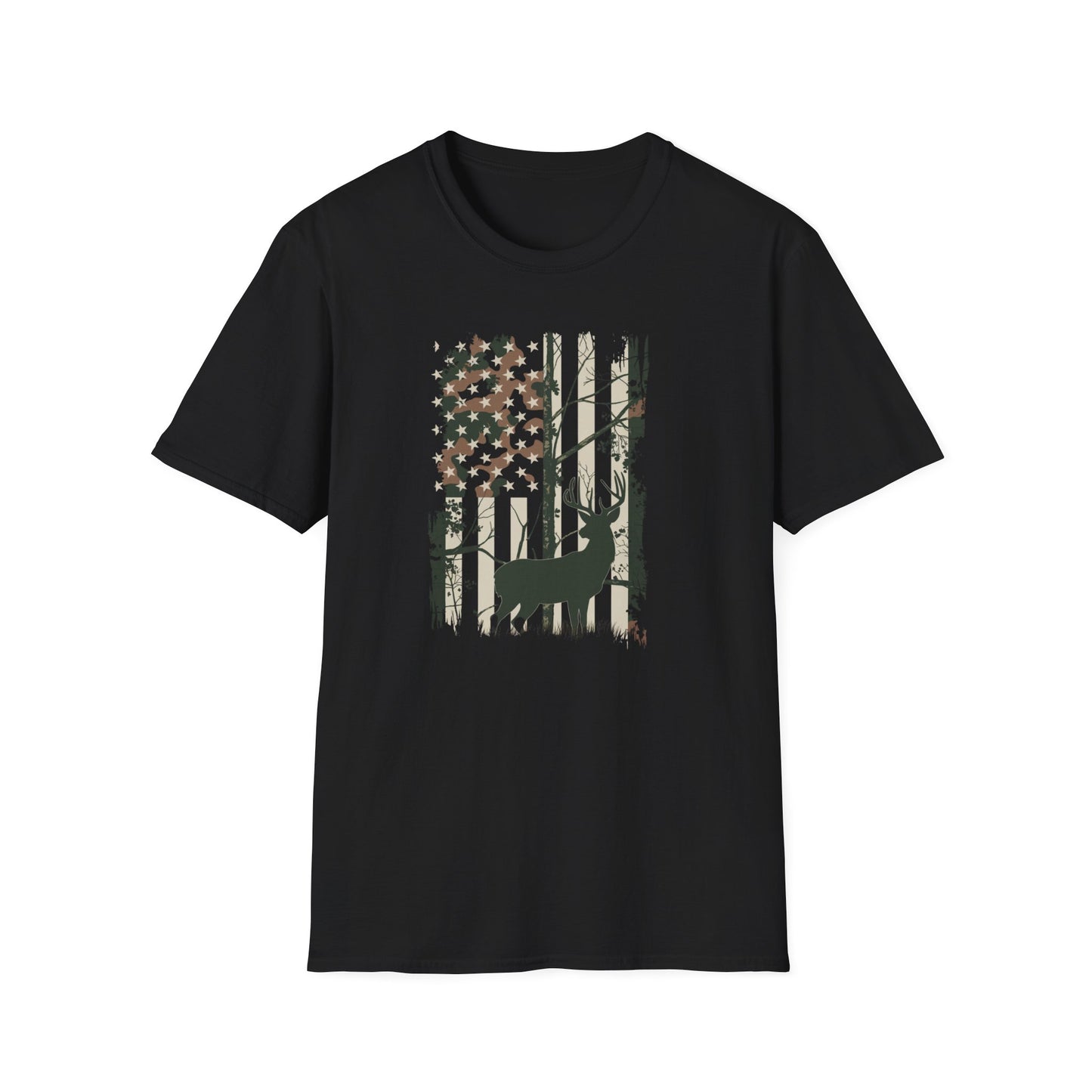 Stag American Flag T-Shirt