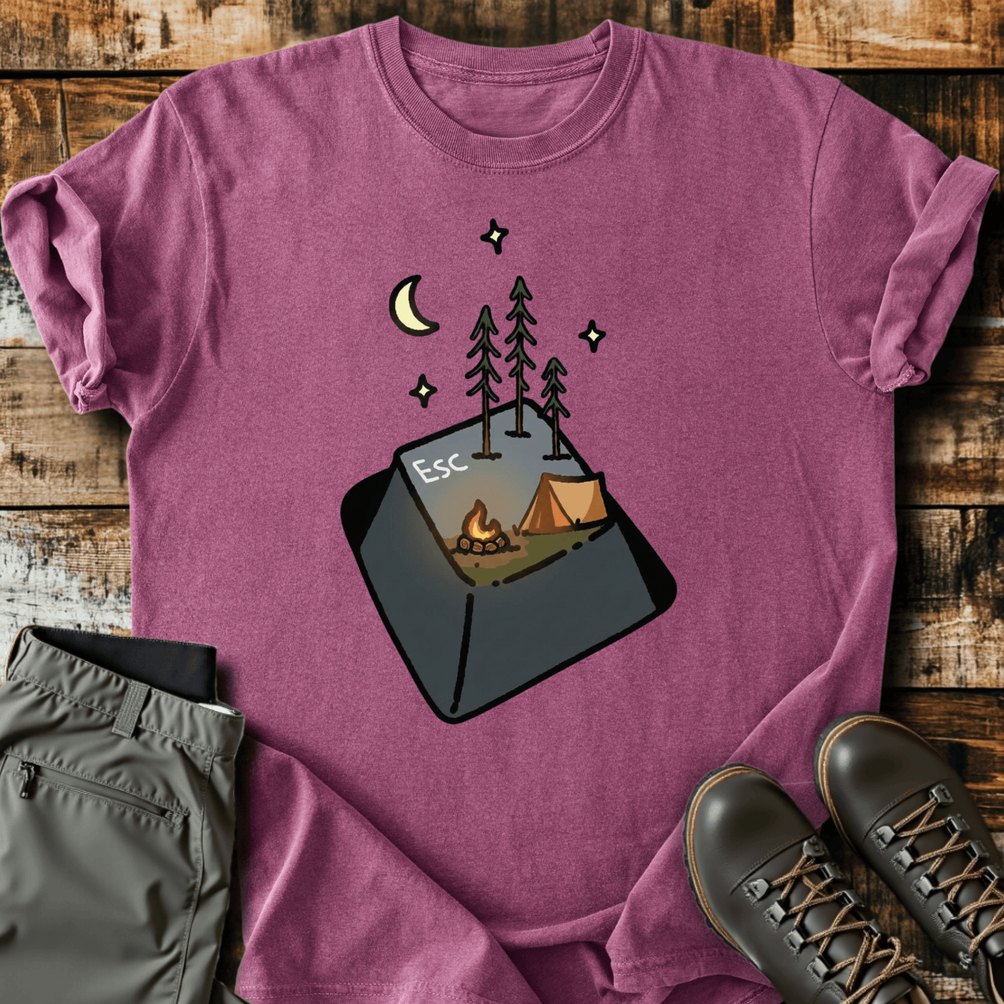 Escape Button T-Shirt