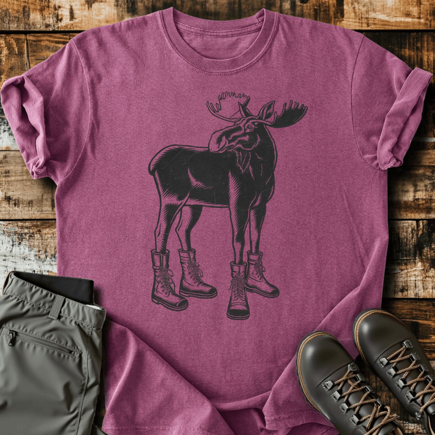 Moose In Boots T-Shirt