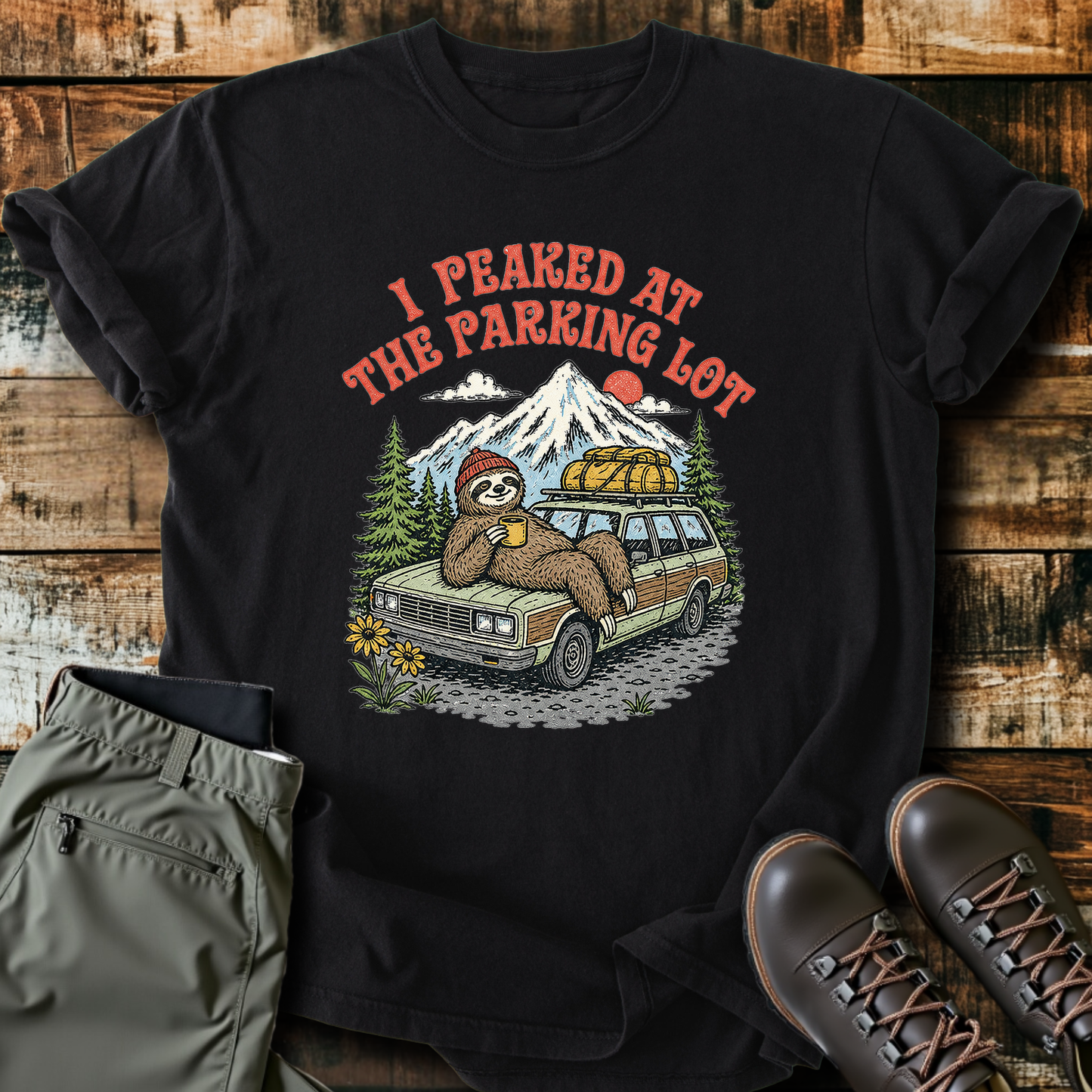 Sloth Hiking Club — black
