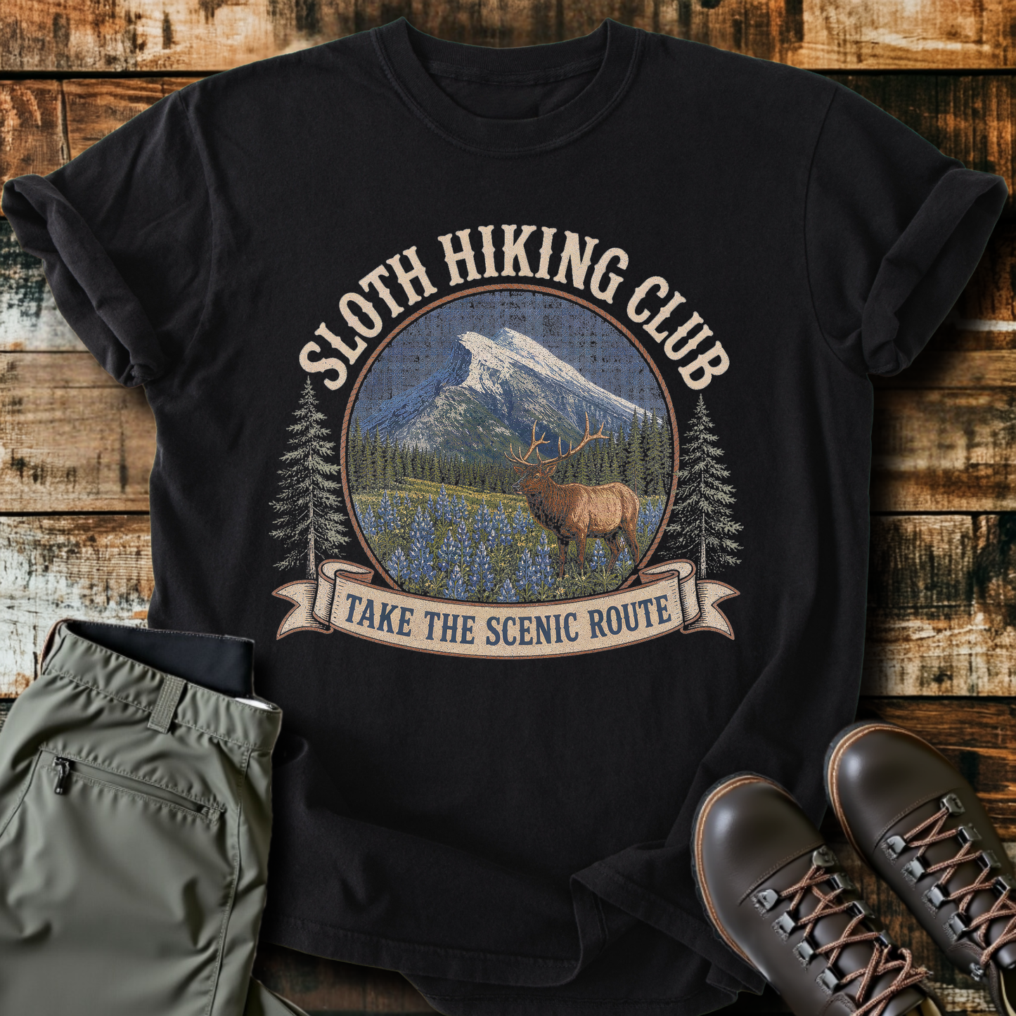 Sloth Hiking Club — black