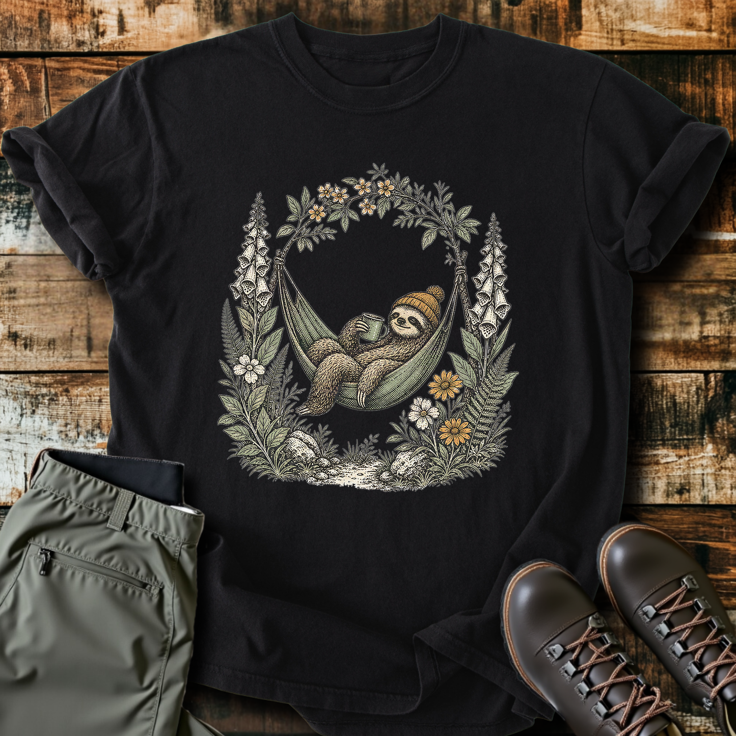 Sloth Hiking Club — black