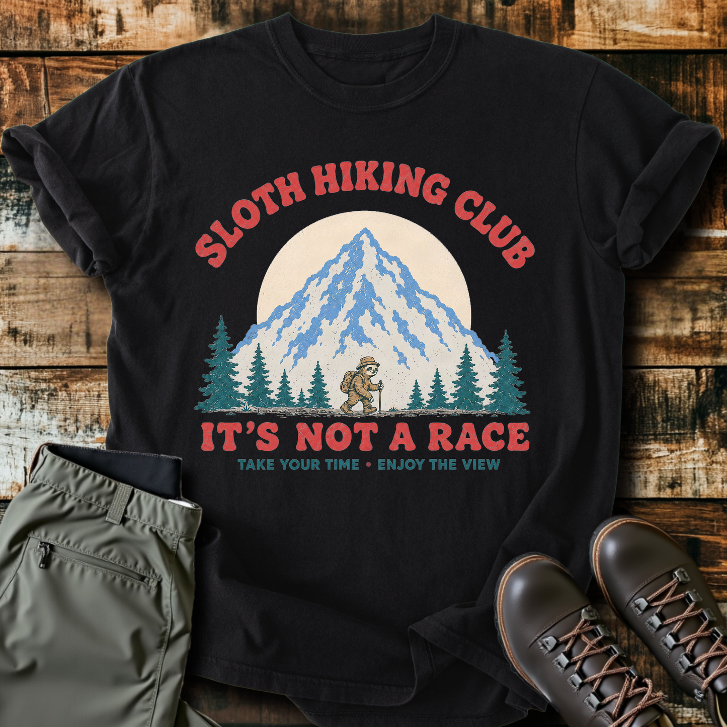 Sloth Hiking Club — black