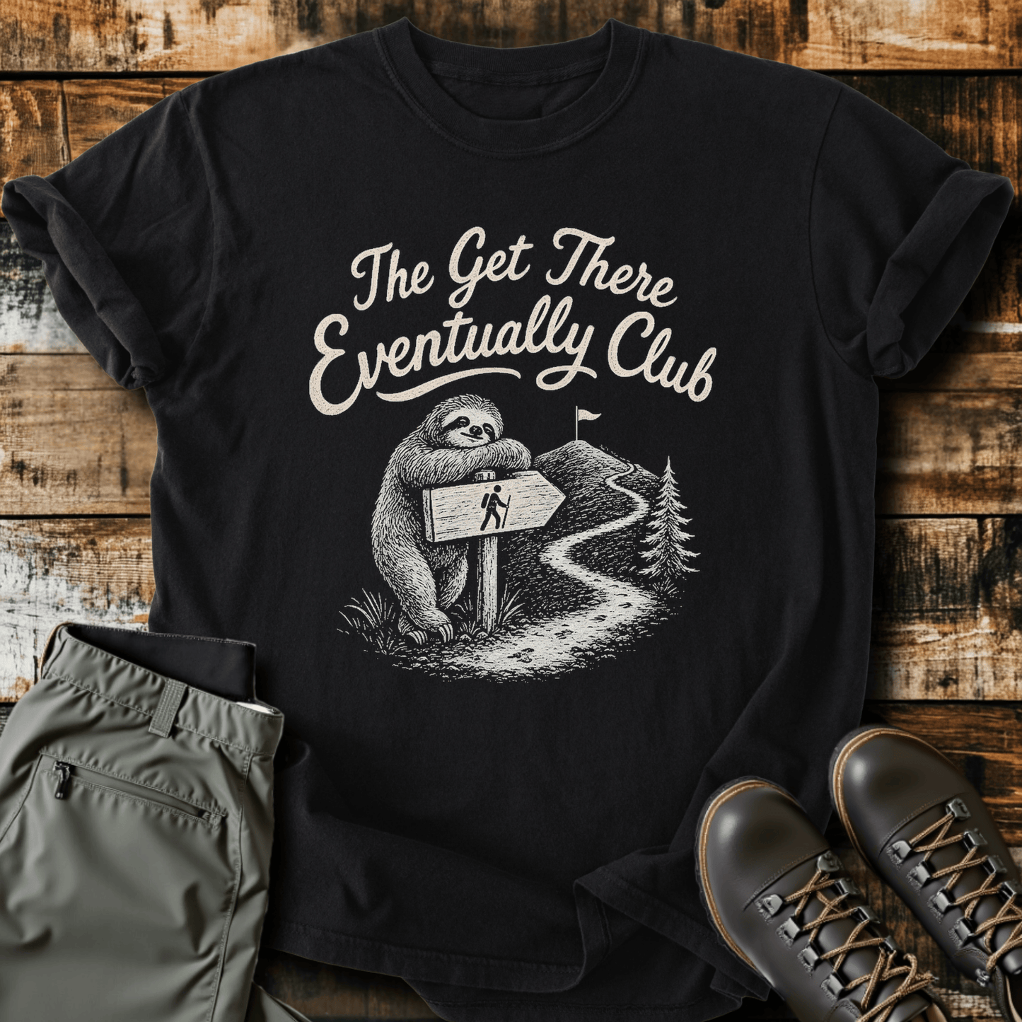 Sloth Hiking Club — black