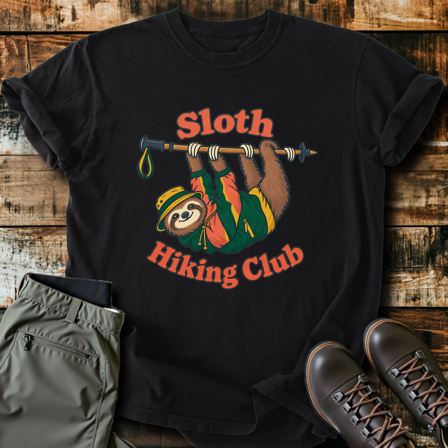 Sloth Hiking Club — black