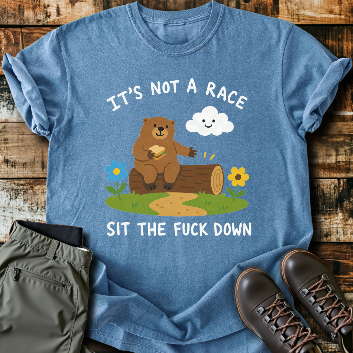 Sloth Hiking Club — blue jean
