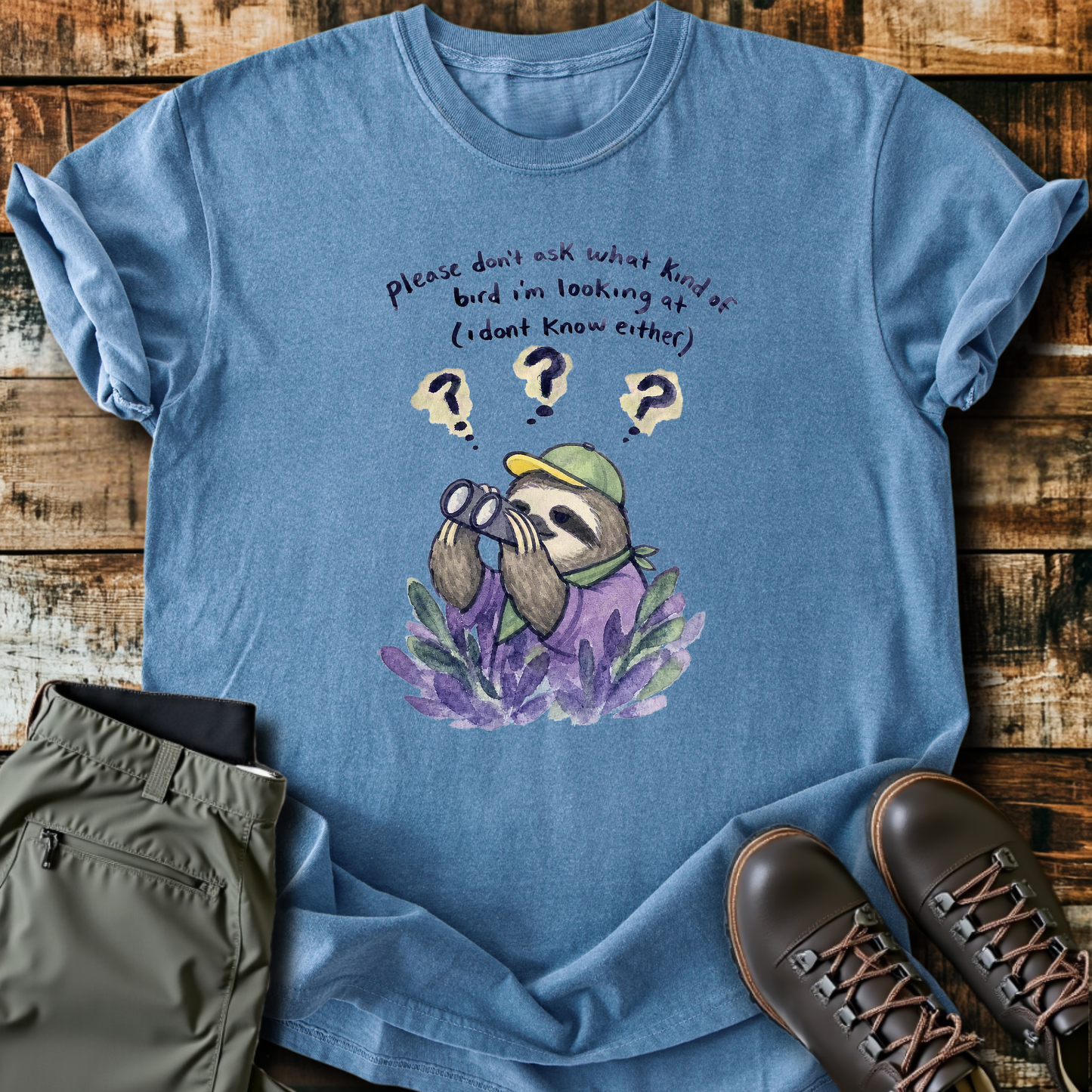 Sloth Hiking Club — blue jean