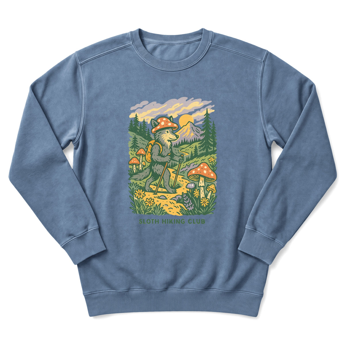 Sloth Hiking Club — blue jean