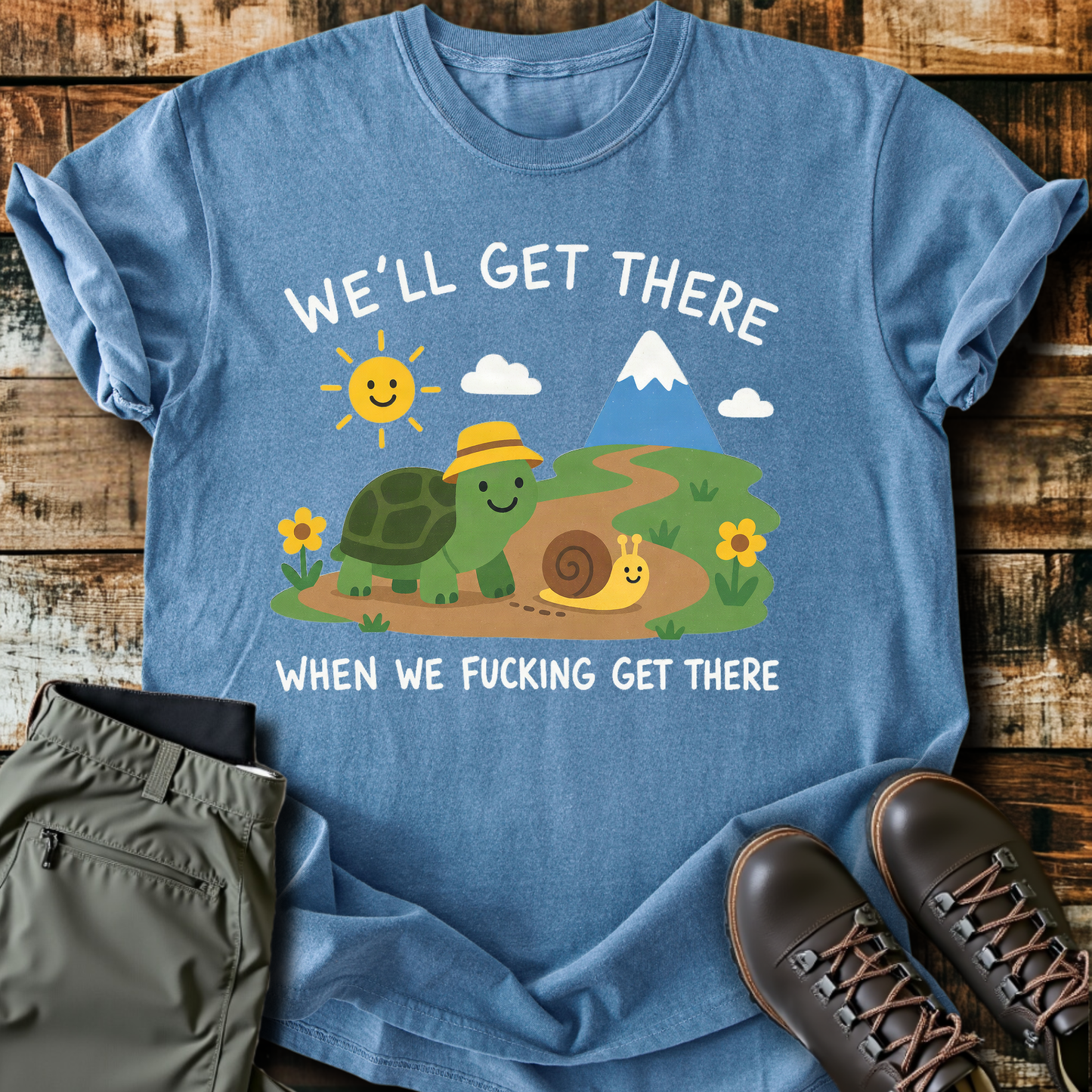 Sloth Hiking Club — blue jean