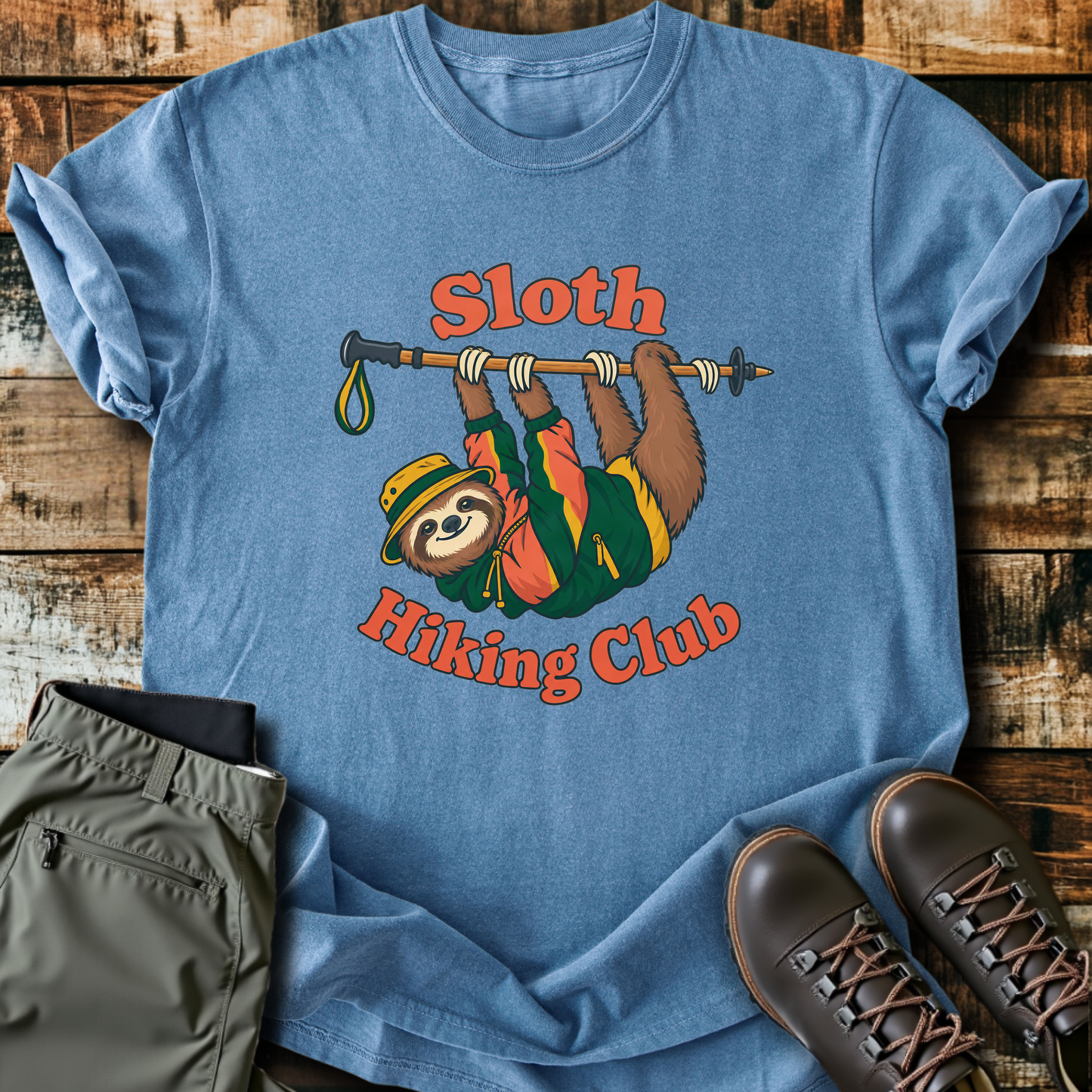 Sloth Hiking Club — blue jean
