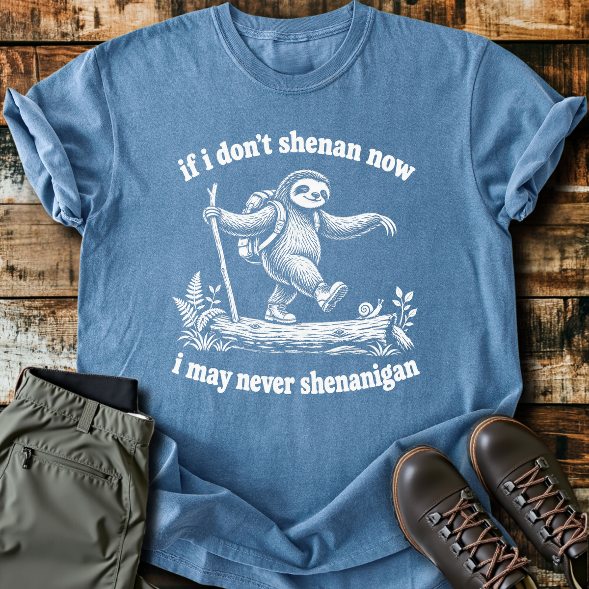 Sloth Hiking Club — blue jean