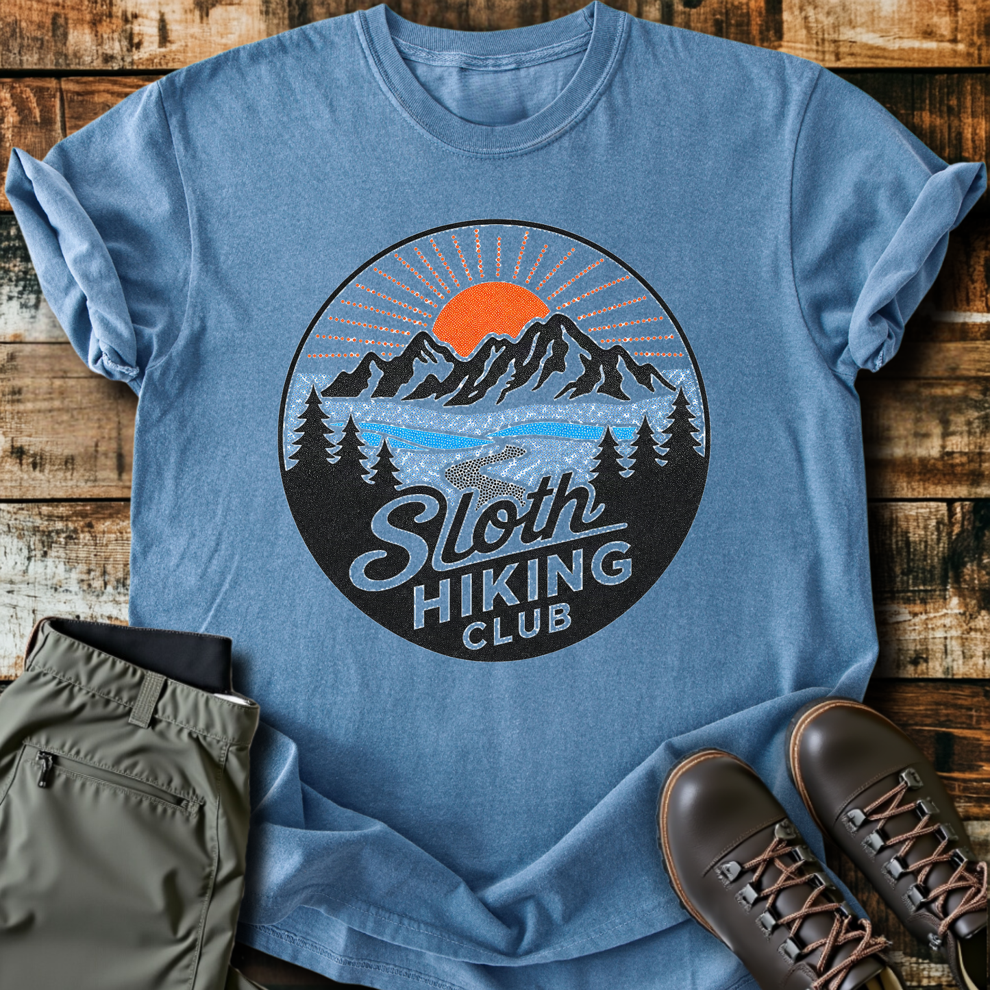 Sloth Hiking Club — blue jean