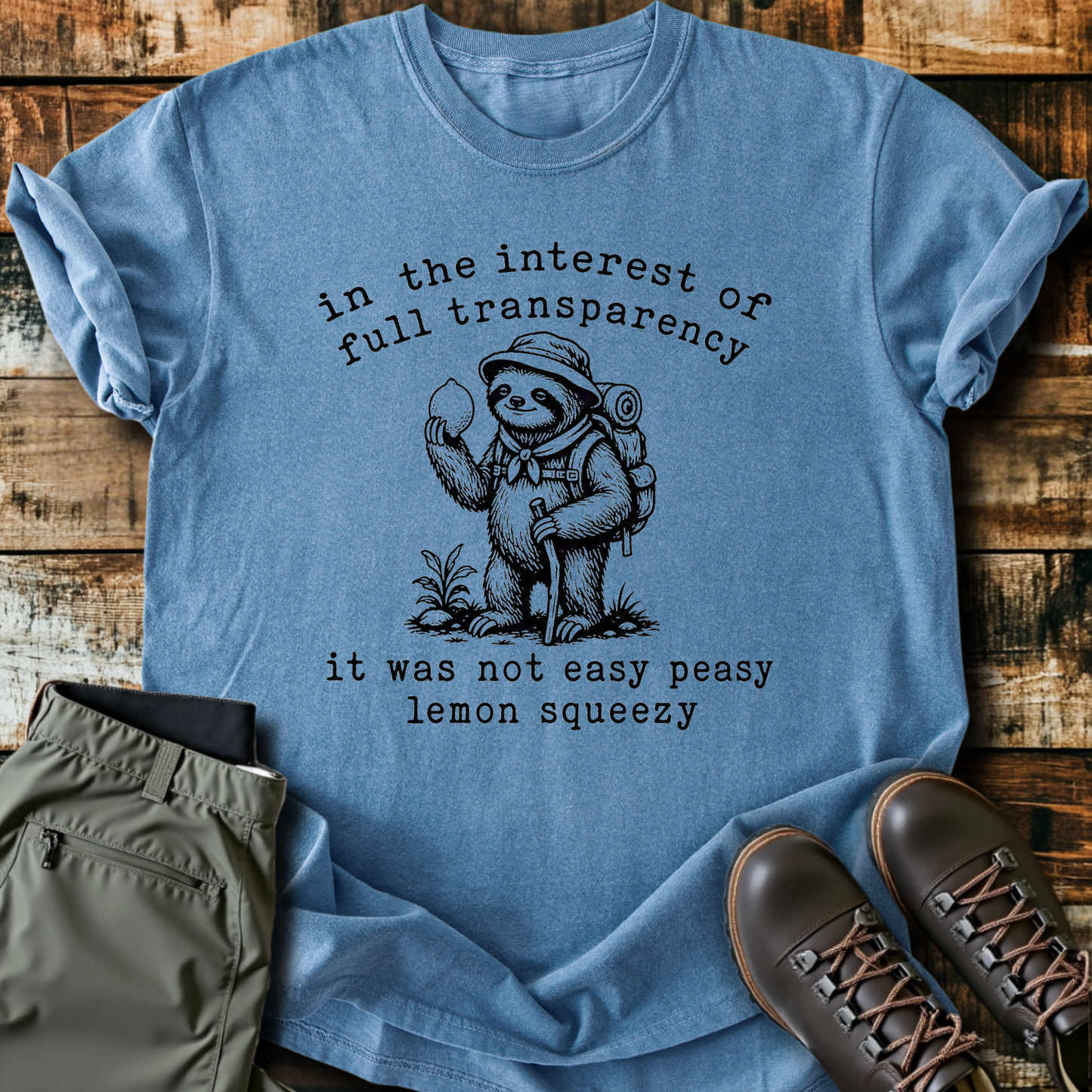 Sloth Hiking Club — blue jean