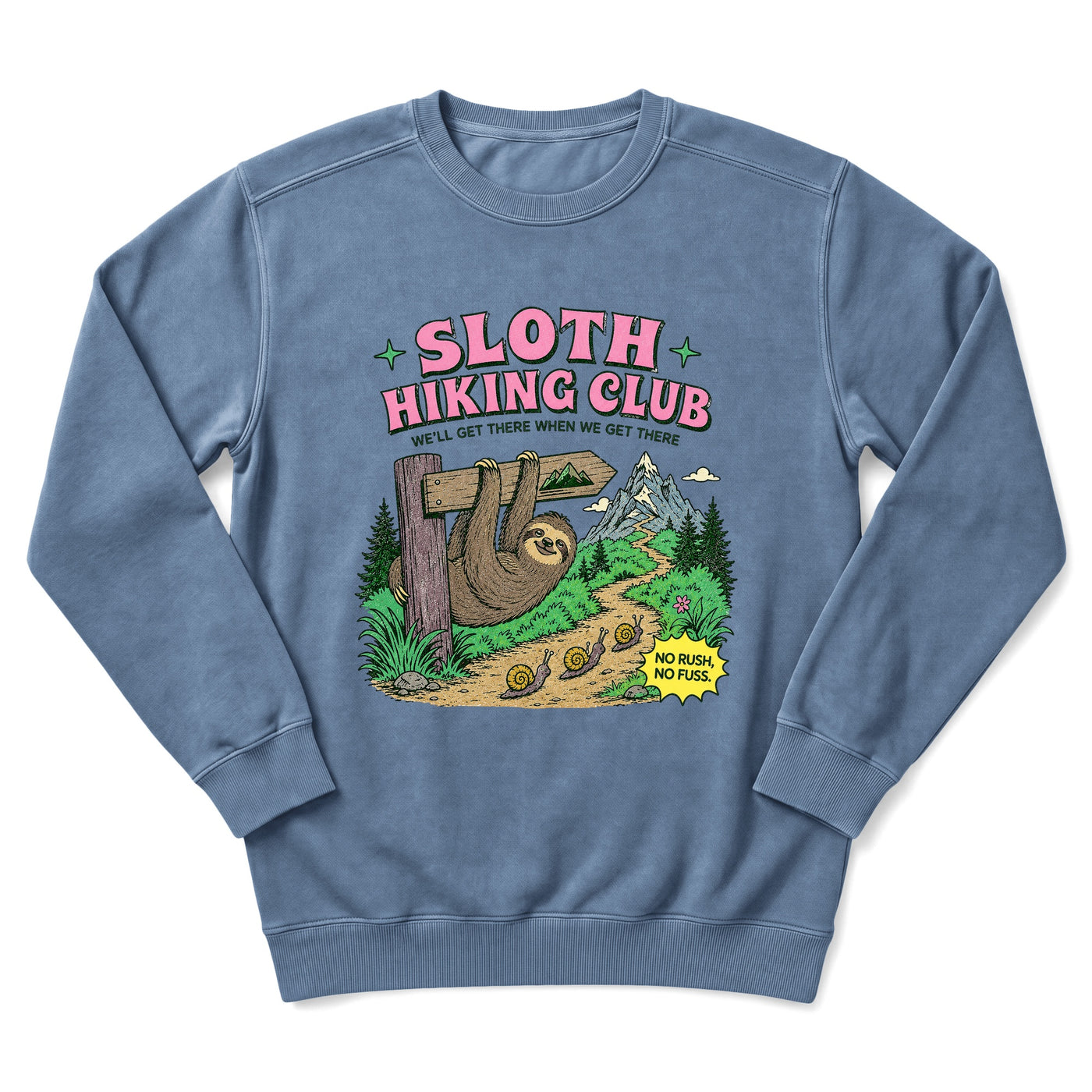Sloth Hiking Club — blue jean