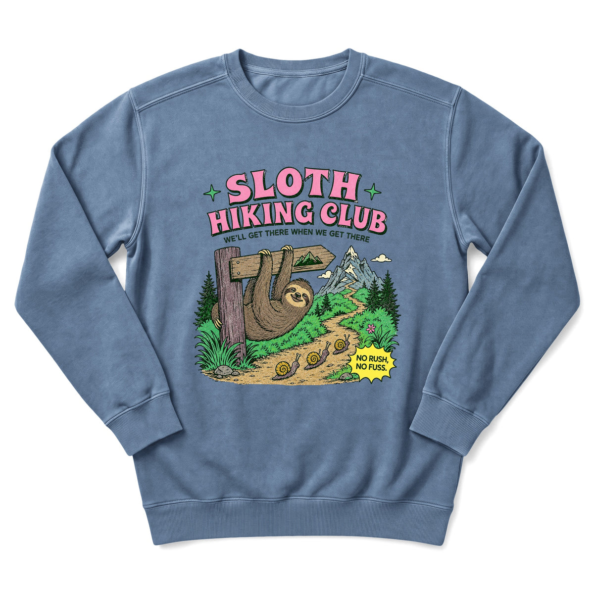 Sloth Hiking Club — blue jean
