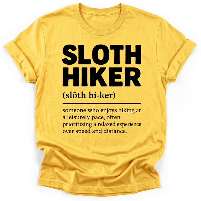 Sloth Hiker Definition T-Shirt