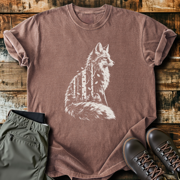 Fox Forest Double Exposure T-Shirt