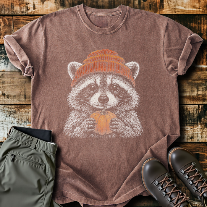 Beanie Raccoon Pumpkin T-Shirt