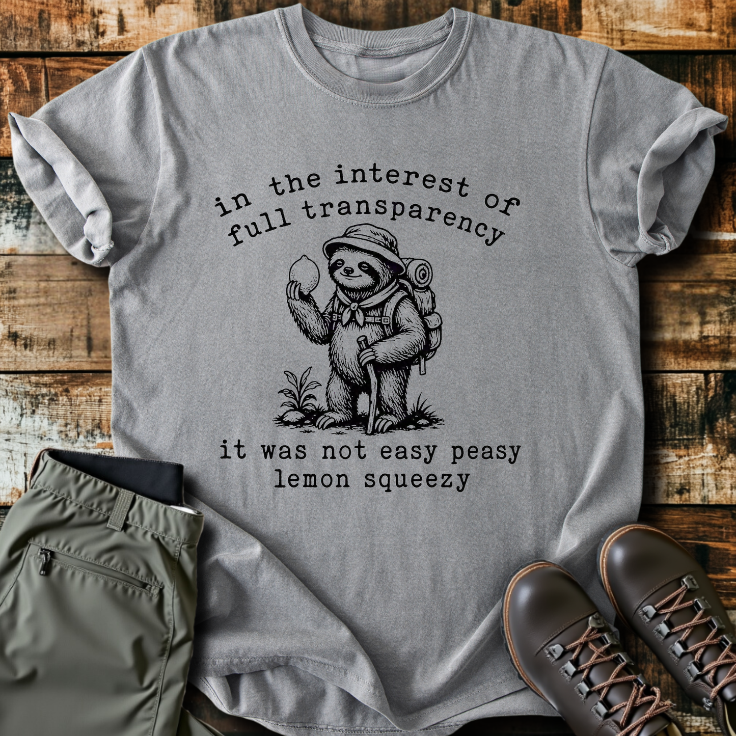 Sloth Hiking Club — grey