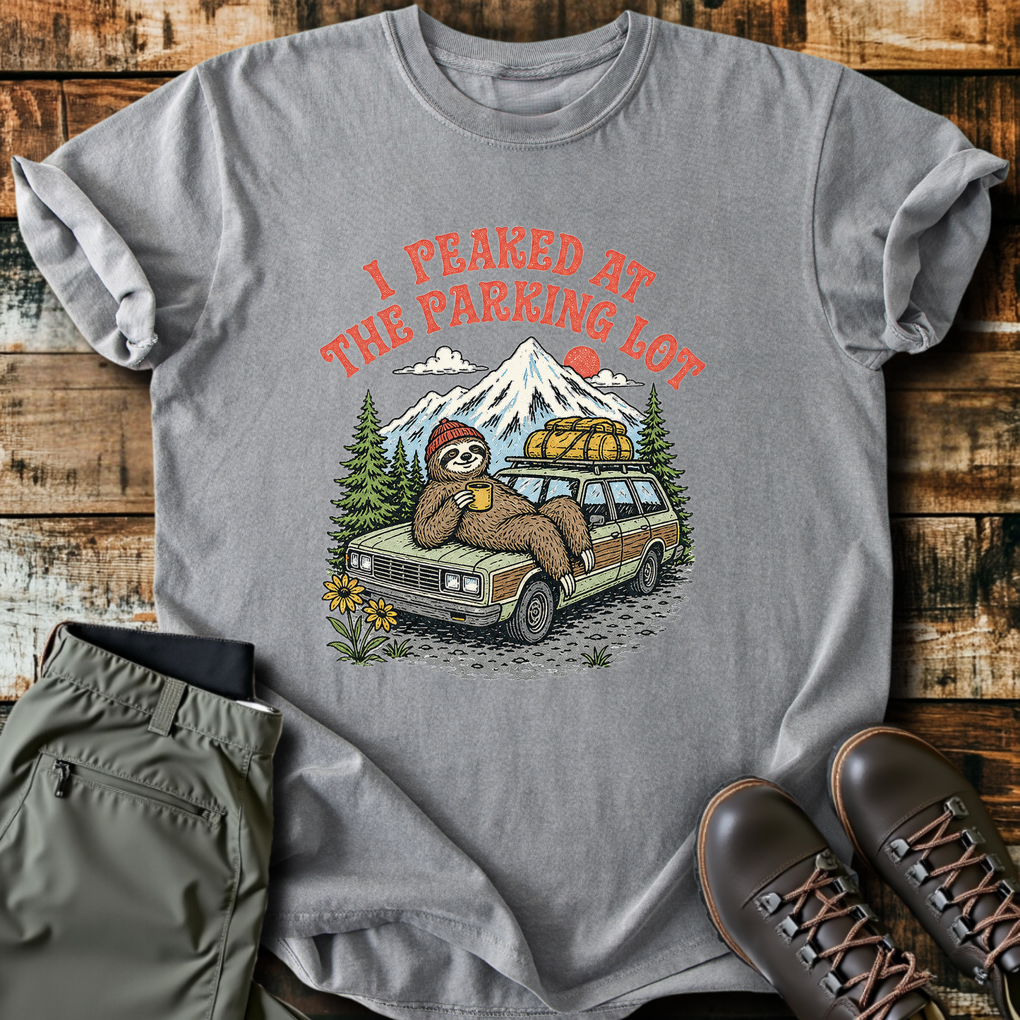Sloth Hiking Club — grey