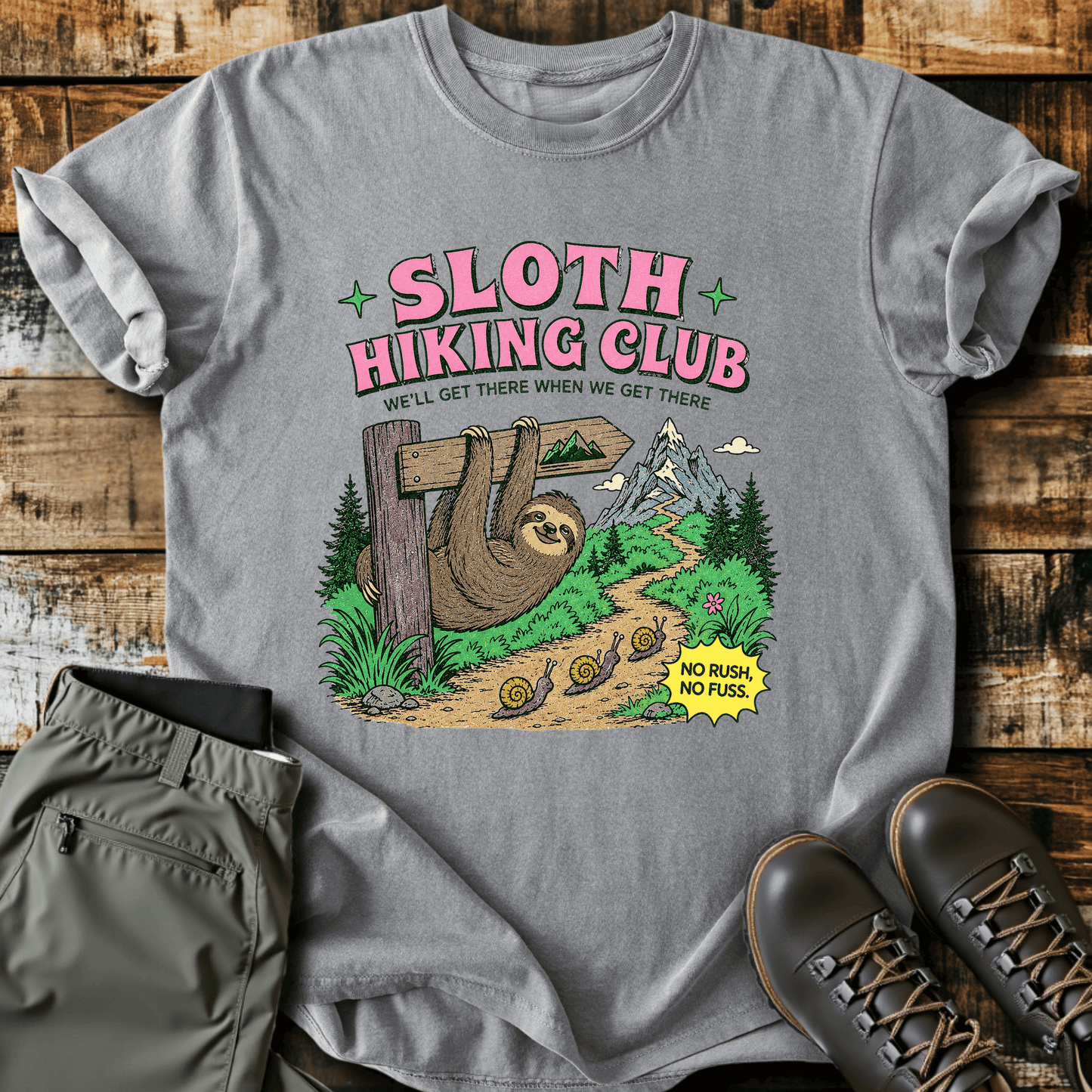 Sloth Hiking Club — grey