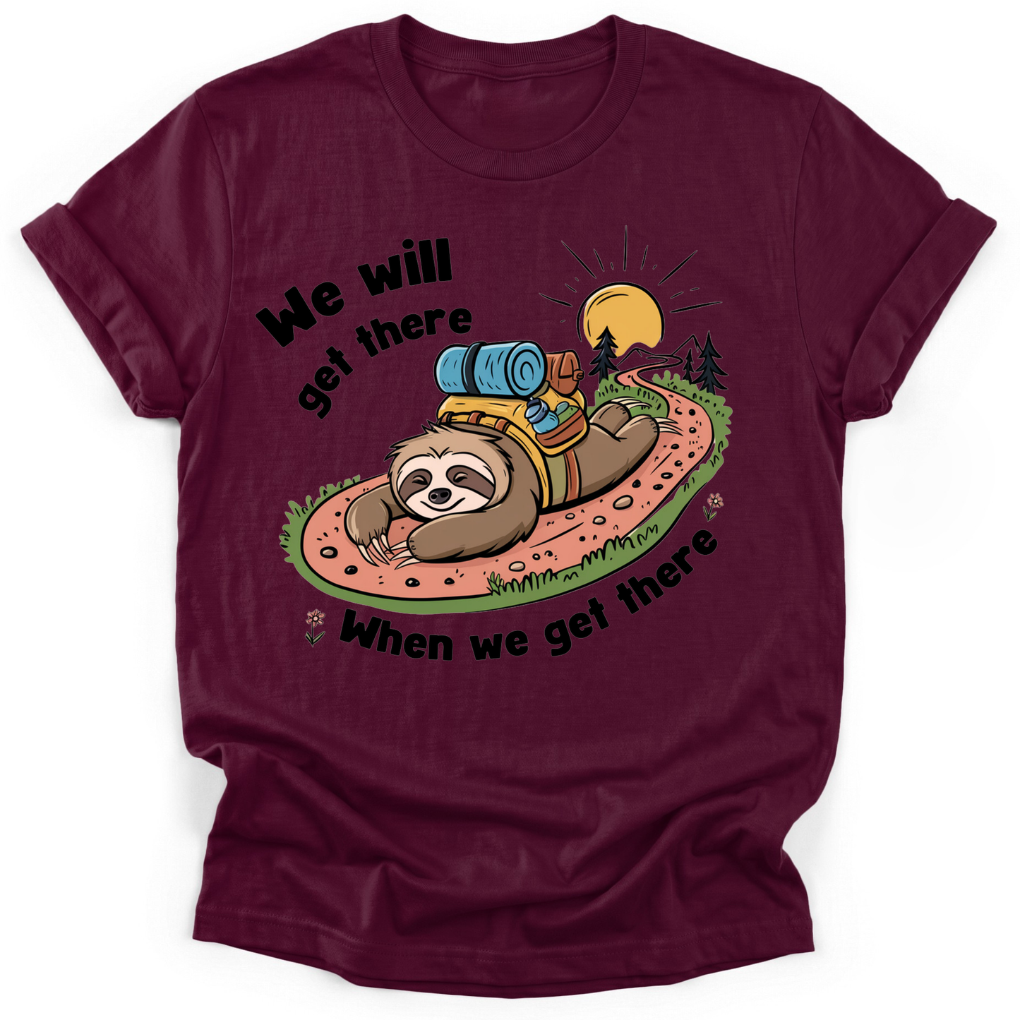 Sloth Hiking Club — maroon