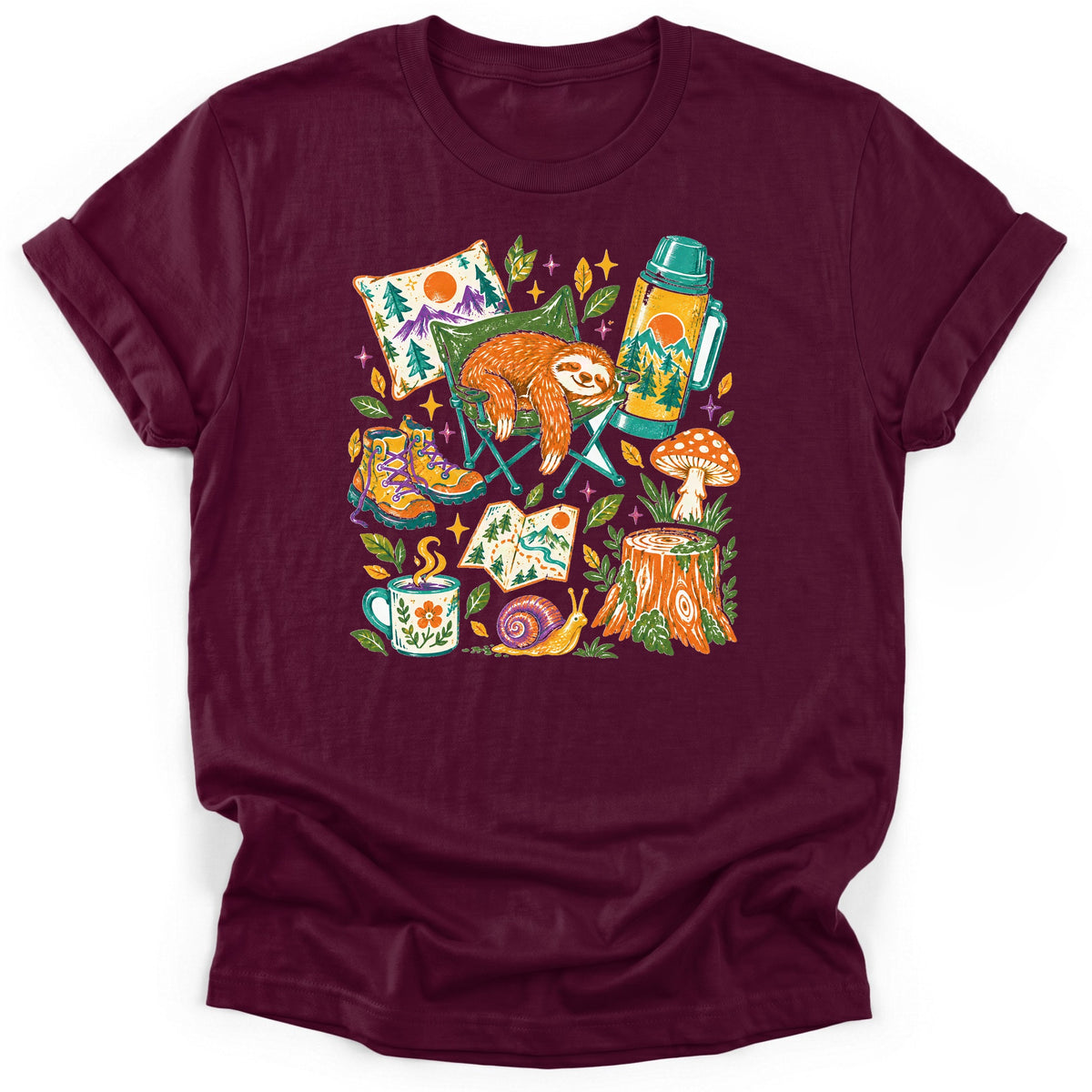 Sloth Hiking Club — maroon