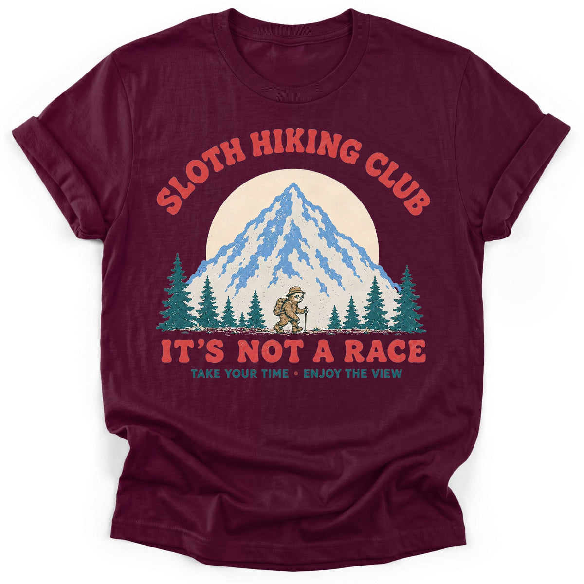 Sloth Hiking Club — maroon