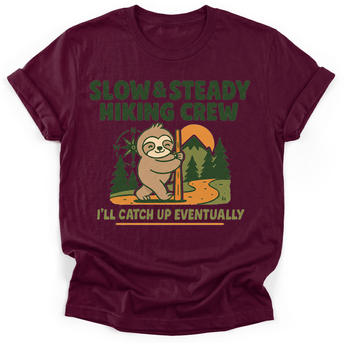 Sloth Hiking Club — maroon