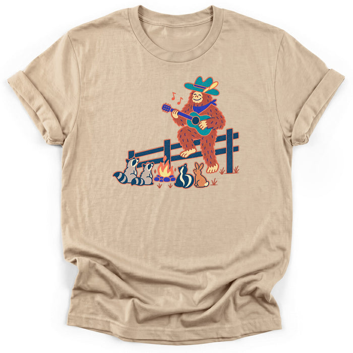 Bigfoot Campfire Serenade wordless T-Shirt