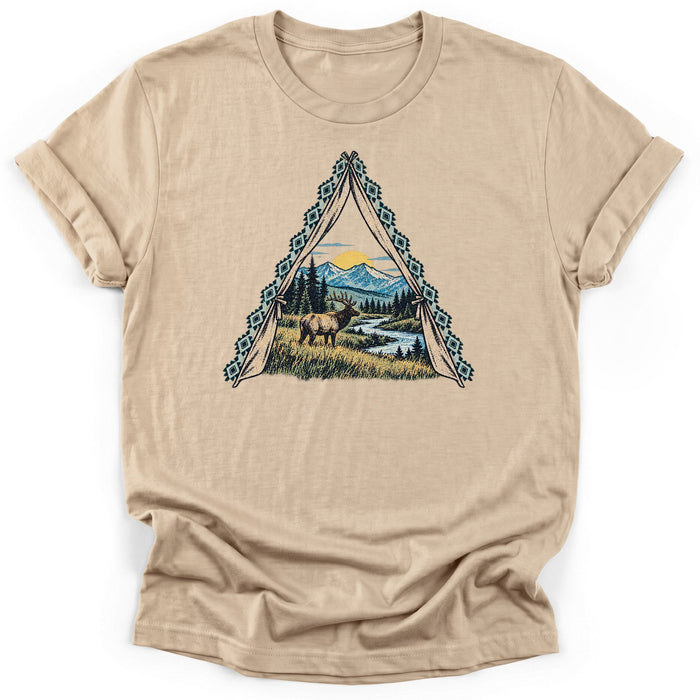 Tent Meadow Sunrise T-Shirt