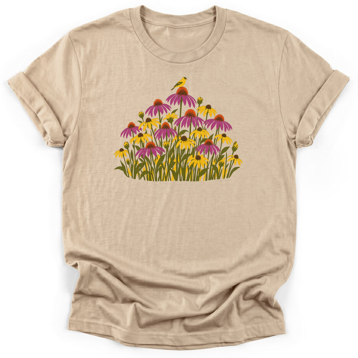 Coneflower Goldfinch Meadow T-Shirt