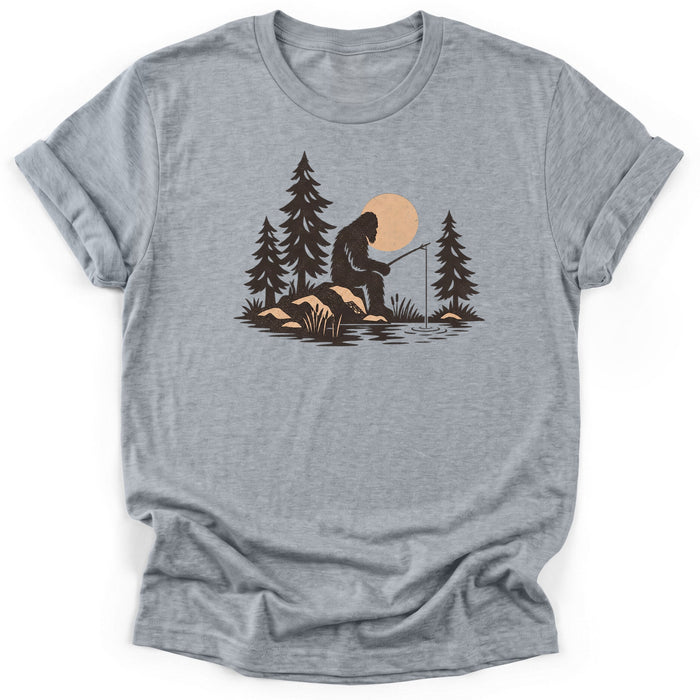 Bigfoot Gone Fishing T-Shirt