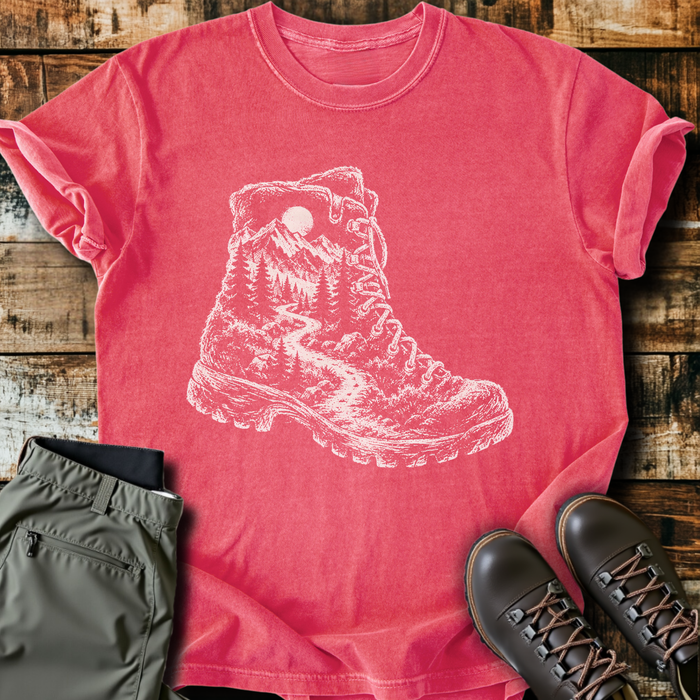 Hiking Boot Landscape T-Shirt