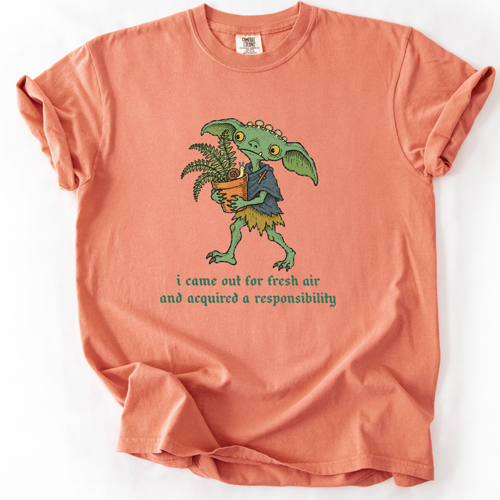 I Came Out For Fresh Air And Acquired A Responsibility T-Shirt